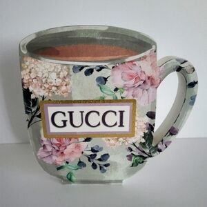 Brand new Gucci floral art coffee cup mug - Wooden Art